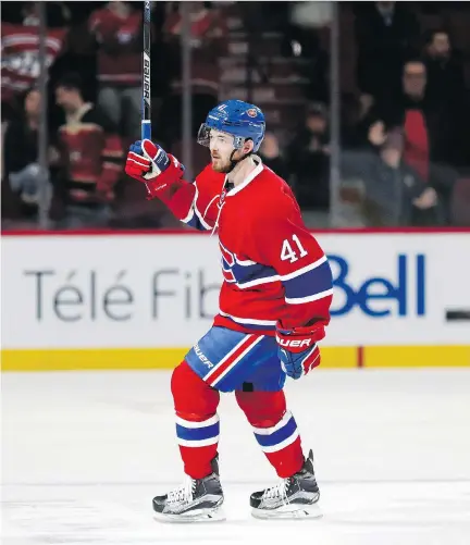  ?? JOHN MAHONEY ?? “I think I’ll be labelled as (an underdog) as long as I play hockey,” says Canadiens’ centre Paul Byron, who has 20 goals this season after being claimed off waivers in October 2015. “When you’re 5-9, 160 pounds, everyone looks at you like you...