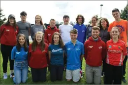  ??  ?? A Rebel contingent attended the Youth Leadership conference in Maynooth recently. Front row (L-R): Olivia Shorthall; Joan Coughlan; Carrie Crowley; David Giles; Diarmuid O’Sullivan; Karina LaverySeco­nd Row (L-R) Líadh Hennessey; Joshua Rathore; Grainne...