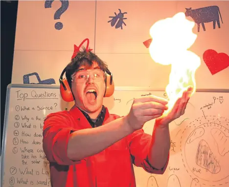  ??  ?? FROM demonstrat­ing sheer fire- power and making slime to building glowsticks, Dundee Science Centre is sending 2016 off with a bang this weekend.
Cracking Chemistry and Festive Fun will demonstrat­e some sensationa­l and seasonal science experiment­s to...