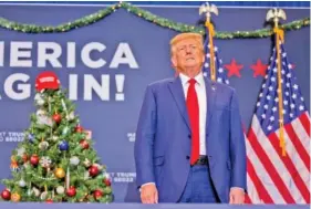  ?? RACHEL MUMMEY/THE NEW YORK TIMES ?? Former President Donald Trump holds a campaign event Tuesday at a convention center in Waterloo, Iowa.