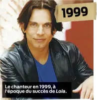  ??  ?? Le chanteur en 1999, à l’époque du succès de Lola.