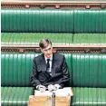  ??  ?? Jacob Rees-mogg, the Leader of the Commons, tabled a motion yesterday that requires MPS to vote in person