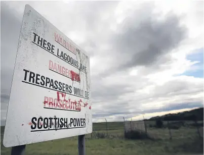  ?? Picture: Kris Miller. ?? The ash lagoons site at Low Valleyfiel­d.