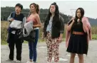  ?? ?? From left: Sabrina Wu, Ashley Park, Sherry Cola and Stephanie Hsu in a scene from the Lionsgate summer film Joy Ride.