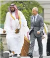  ?? STEPHEN CROWLEY/ NEW YORK TIMES FILE PHOTO ?? Saudi Arabia’s then-Deputy Crown Prince Mohammed bin Salman, left, arrives for a meeting at the White House in June 2016. The 31-year-old son of the king was promoted Wednesday to be next in line to the throne.