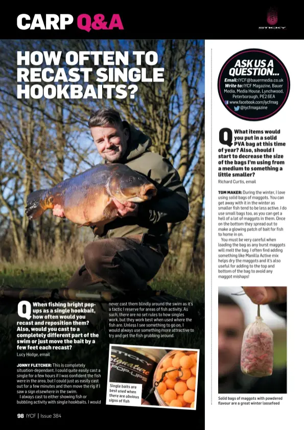 HOW OFTEN TO RECAST SINGLE HOOKBAITS? PressReader