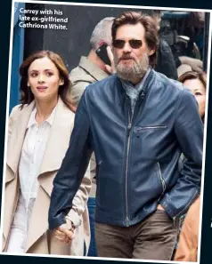  ??  ?? Carrey with his late ex-girlfriend Cathriona White.
If you or someone you know needs support, help is available from Lifeline on 13 11 14.
