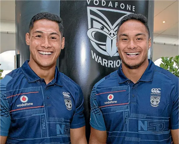  ??  ?? Roger and Johnny Tuivasa-Sheck have teamed up at the Warriors.