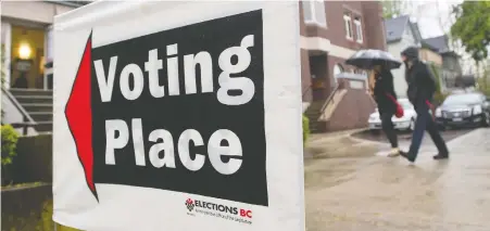  ?? WARD PERRIN ?? The writ has dropped and B.C. will be headed to the polls, in person, on Oct. 24. Anyone wanting to vote must be registered by Sept. 26. Once registered, you can also choose to vote by mail and request a package. The completed form must be sent it in to Elections B.C. by Oct. 24 at 8 p.m.