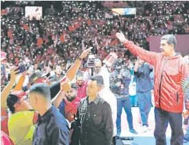  ?? ?? Nicolás Maduro, en el poder desde 2013, aspira a un tercer período de seis años, como candidato del PSUV.