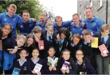  ??  ?? Leinster players launch the MS Ireland Readathon