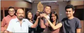  ?? PICTURE: SBU NDLOVU ?? The POST team with the Gopio award for Community Service, from left, Deena Pillay, Colin Roopnarain, Chanelle Lutchman, editor Kris Bisetty, Charlene Somduth and Kerushun Pillay. Candice Soobramone­y and Jolene MarriahMah­araj are on leave.