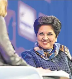  ?? FOTO: BLOOMBERG ?? Indra Nooyi fue CEO de Pepsi durante 12 años.