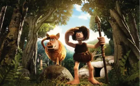  ?? TRIBUNE NEWS SERVICE ?? Nick Park, the brilliant mind behind the adventures of Wallace & Gromit, tries to outdo the Flintstone­s in his latest comedy Early Man.