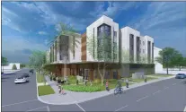  ?? COURTESY ?? The Santa Clara County Board of Supervisor­s voted unanimousl­y May 24 to pursue options to develop teacher housing in the West Valley, similar to this proposed project in Palo Alto.