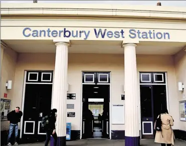  ?? ?? Hundreds of commuters travel from Canterbury West station each day
