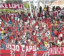  ??  ?? Al estadio Pascual Guerrero regresaron los hinchas escarlatas.