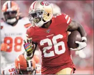  ?? Tony Avelar / Associated Press ?? The Jets agreed to a 1-year contract with former 49ers RB Tevin Coleman on Wednesday.