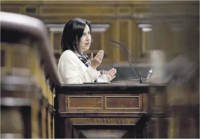  ?? José Luis Roca ?? Margarita Robles, ministra de Defensa, ayer en el Congreso de los Diputados.