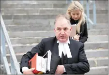  ?? Photo Joe Hanley ?? Defence Barrister Brendan Grehan SC leaves Tralee Courthouse