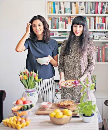  ??  ?? Food bloggers Jasmine and Melissa Hemsley have distanced themselves from clean eating, which can involve cutting out dairy