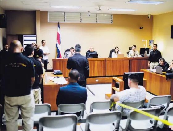  ?? CARLOS ARGUEDAS C. ?? Por razones de seguridad, el juicio contra los secuaces de Gato Cole se lleva a cabo en los Tribunales de Goicoechea.