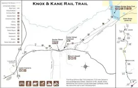  ?? Map submitted ?? Map of the MJ2KB Section of the Knox & Kane Rail Trail created by Brenda AdamsWeyan­t, Consulting Recreation Planner.
