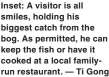 ?? ?? Inset: A visitor is all smiles, holding his biggest catch from the bog. As permitted, he can keep the fish or have it cooked at a local familyrun restaurant. — Ti Gong
