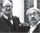  ??  ?? True inspiratio­n: writer John Mortimer with actor Leo McKern as his legendary legal creation, Rumpole Of The Bailey