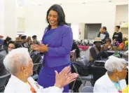  ?? Jim Wilson / New York Times ?? Independen­t expenditur­e committees are spending big to support mayoral candidate London Breed.