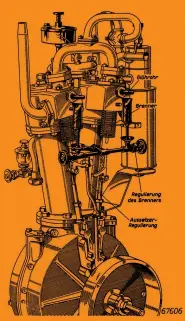  ??  ?? Ã2Drawing of the two-cylinder V-engine developed by Wilhelm Maybach. The major assembly celebrated its debut in the 1889 “steel-wheel car”. (Photo signature in the Mercedes-Benz Classic archive: 67606)