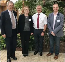  ??  ?? Dr Jeremy Bird (Head of Faculty of Science at IT Sligo), Professor Jacqueline McCormack (Vice-President, Online Developmen­t at IT Sligo), Alan Wainwright (IBMS Executive Head of Education) and Professor Victor Gault (Head of School of Biomedical Sciences at Ulster University).