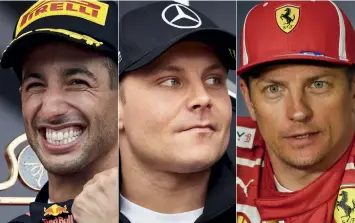  ??  ?? Ricciardo is a steller talent, but both Bottas and Räikkönen might have done enough to hold on to their seats
