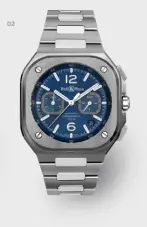  ??  ?? 02
02/ BR 05 CHRONO BLUE STEEL 41MM POLISHED STEEL CASE ON POLISHED STEEL BRACELET £5,200