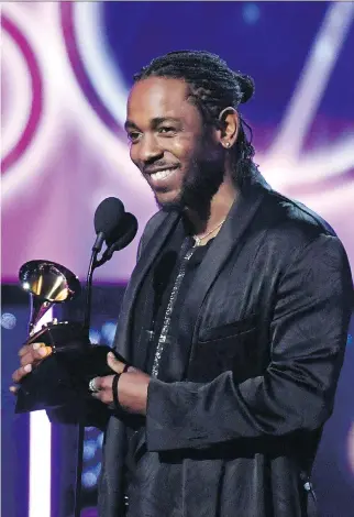  ?? TIMOTHY A. CLARY/GETTY IMAGES ?? Despite not winning a Grammy award for best album earlier this year, rapper Kendrick Lamar has walked away with a historic Pulitzer Prize for his latest effort DAMN.