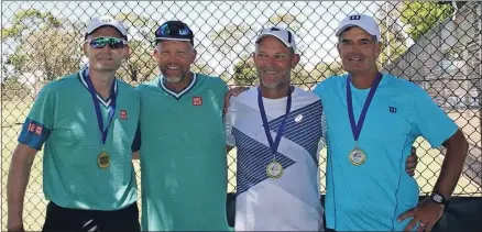  ?? ?? Squad of champions: (From left) Matt Ilott, Jay Pike, David Evans and David Starling.