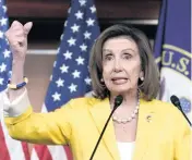  ?? YURI GRIPAS Abaca Press/TNS ?? House Speaker Nancy Pelosi is on an Asia trip but has not specified her itinerary, including if she’ll visit Taiwan.