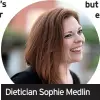  ??  ?? Dietician Sophie Medlin