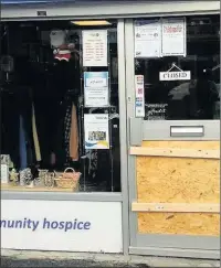  ??  ?? BREAK-IN: Hundreds of pounds were stolen and more than £1,000 in damage was caused by the burglaries at two Hillingdon Hospice shops