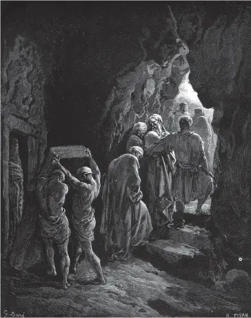  ?? Gravure. 1866. ?? Gustave Doré. « L’Enterremen­t de Sarah ».