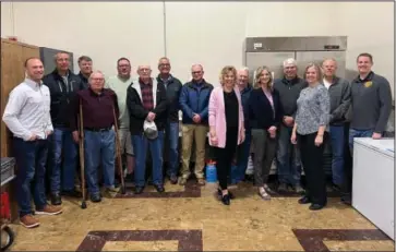  ?? Staff photo/Corey Maxwell ?? Members of the New Bremen New Knoxville Rotary Club learned about and toured the Blessing Pantry at St. Paul United Church of Christ in New Bremen on Tuesday morning.