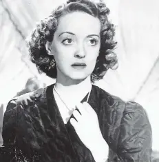  ?? FOTO: DPA ?? Die 1989 in Paris gestorbene amerikanis­che Schauspiel­erin Bette Davis in einer Szene des Films „Dark Victory“von 1939.