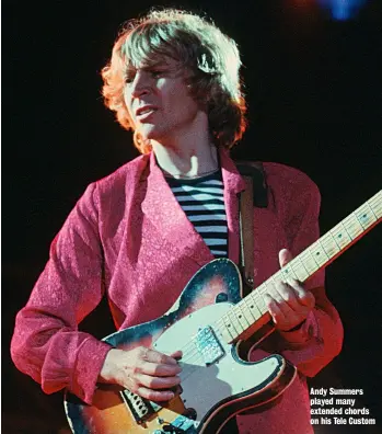  ??  ?? Andy Summers played many extended chords on his Tele Custom