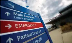  ?? JULIE JOCSAK TORSTAR FILE PHOTO ?? A senior Niagara Health official said visits to its three emergency department­s and two urgent-care centres are down 40 to 50 per cent.