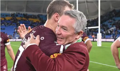  ?? Photograph: Bradley Kanaris/Getty Images ?? Queensland captain Daly Cherry-Evans with Paul Green after the Maroons’ game three win over NSW in the 2021 State of Origin series. The NRL premiershi­p-winning coach and former player has died aged 49.