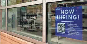  ?? ELIZABETH FRANTZ/REUTERS FILE ?? Initial claims for state unemployme­nt benefits were unchanged at a seasonally adjusted 212,000 for the week ended April 13, the Labor Department said on Thursday.
