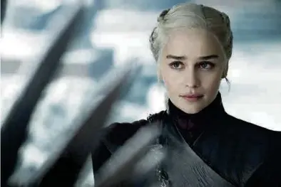  ?? HBO ?? ((Emilia Clarke, que dio vida a Daenerys Targaryen, en el último capítulo de ‘Juego de tronos’.