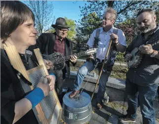  ?? DAVE SIDAWAY ?? The Hampton Street Coffee Grinders will be playing Porchfest N.D.G. this weekend. “The last two years, it’s felt electric in N.D.G.,” says band member and bookstore owner Sean Madden, right.