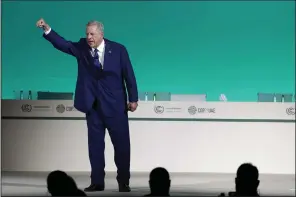  ?? (AP/Joshua A. Bickel) ?? Al Gore, former U.S. vice president, speaks Sunday at the COP28 U.N. Climate Summit in Dubai, United Arab Emirates.