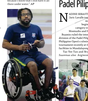  ?? AP ?? PARALYMPIA­N fencer Vanderson Chaves poses in the gym where he trains in Porto Alegre in Rio Grande do Sul state in Brazil.